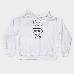Rabbit with Drip, Funny,Easter, Spring, Drip, Gold Chain, Kids Hoodie